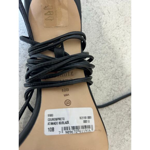 NWT SCHUTZ VIKKI BLACK STRAPPY HEEL Women’s Size 10 - Picture 7 of 11